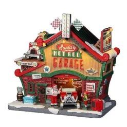 Lemax Santa's Hot Rod Garage -Lemax 1193534 2