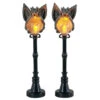 Lemax - Spookytown - Gargoyle Lamp Post Set Of 2