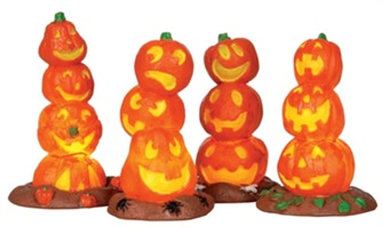 Lemax - Spookytown - Light Up Pumpkin Stack 1 Lemax - Spookytown - Light Up Pumpkin Stack