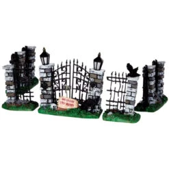 Lemax - Spookytown - Spooky Iron Gate Fence