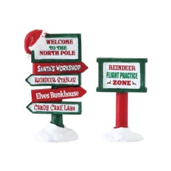 Lemax North Pole Signs - 2 Piece Set