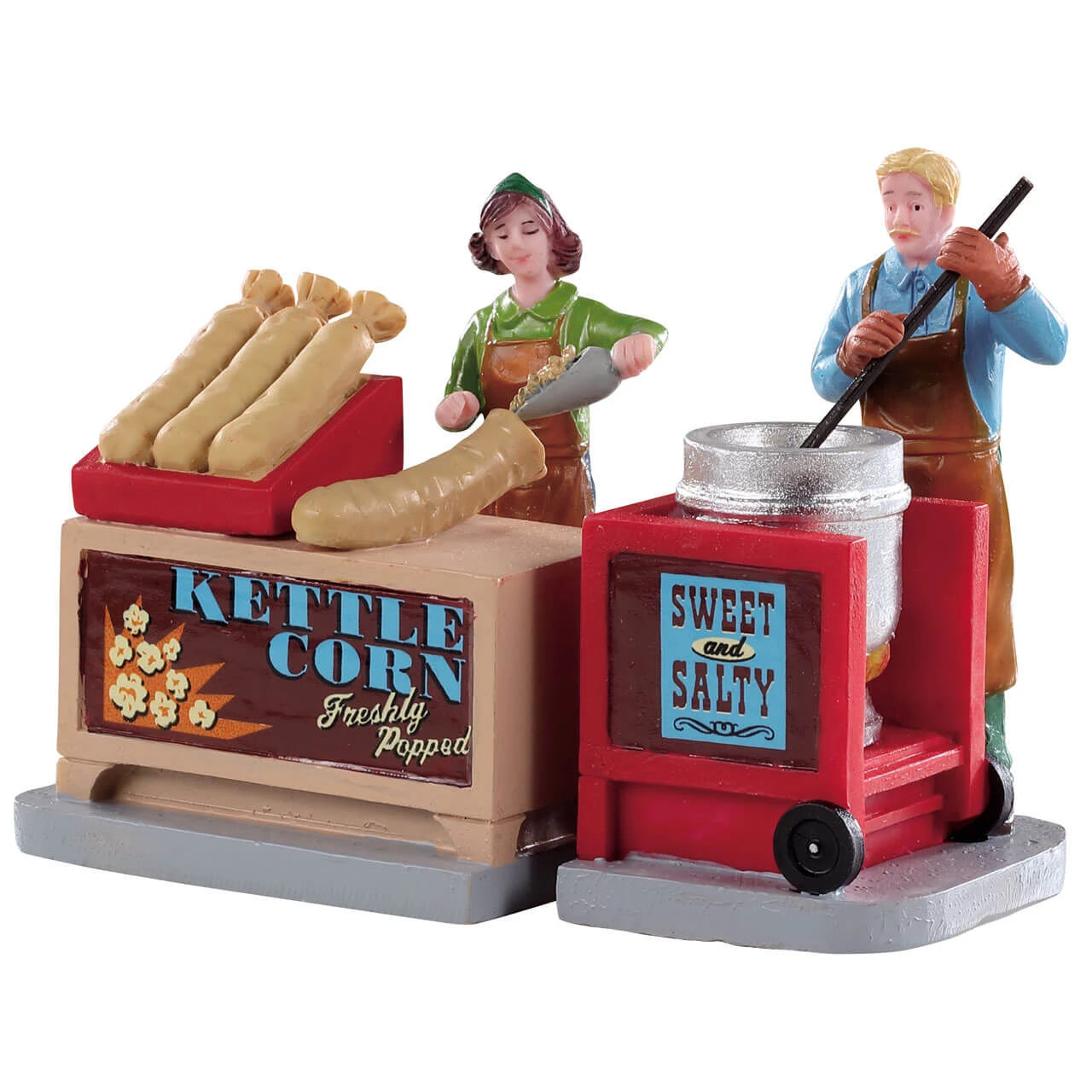 Lemax Kettle Corn Stand - 2 Piece Set 1 Lemax Kettle Corn Stand - 2 Piece Set