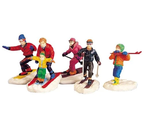 Lemax Winter Fun Skiers - 5 Piece Set 1 Lemax Winter Fun Skiers - 5 Piece Set