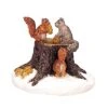 Lemax Chipmunks On Tree Stump Figurine
