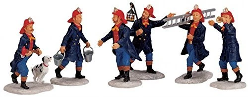 Lemax Firemen - 6 Piece Set 2 Lemax Firemen - 6 Piece Set - Image 2
